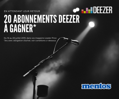 Lire la suite à propos de l’article Jeu concours Mentos – Leader Price